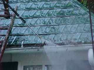 Cleaning the roof