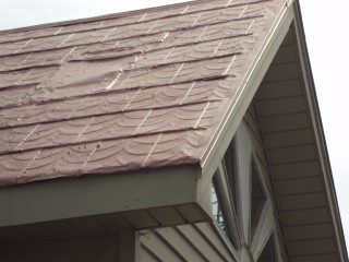 Terracotta strip shingle roof