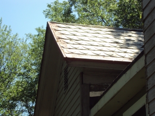 Main roof area indicating a solid surface