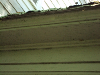Closeup of damage edge that will require a repair