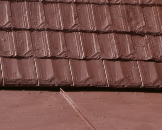 Acrylic on old  and new shingles