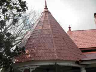 Witch's hat after work was completed