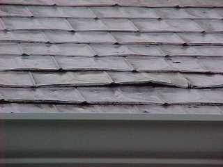 Worst section of old shingles