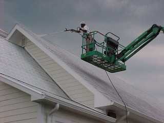 Cleaning with pressure washer