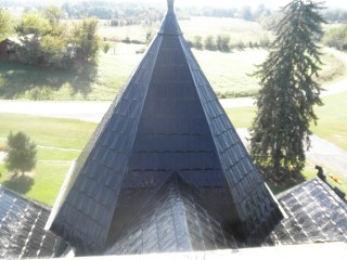 Black shingled witch hat