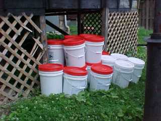Parking spot for five gallon pails