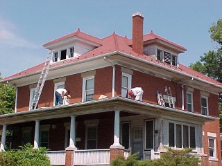 Crew is finishing the work