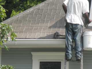 A closeup of the work in progress